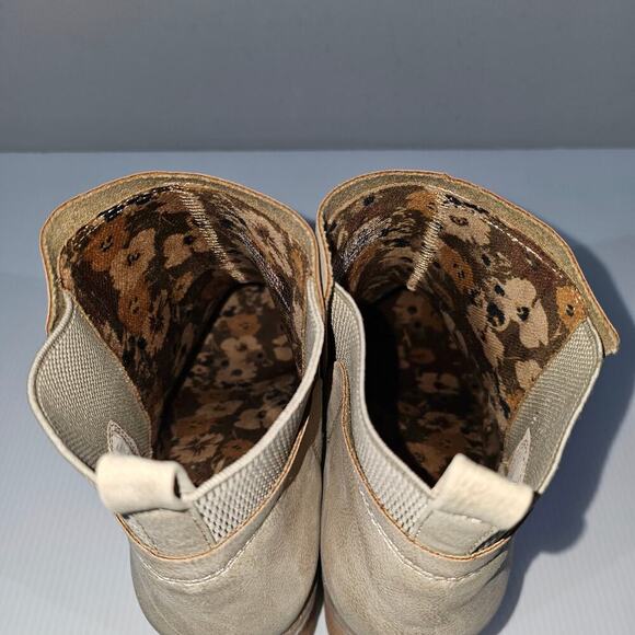 NEW Korks Kork Ease Elsie Ankle Bootie Womens 11 Light Tan Chunky Heel Chelsea - Picture 7 of 12